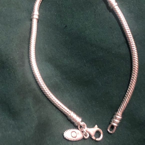 Discontinued Pandora Lobster Chain Bracelet & 2 Discontinued Oval Lights Charms - Picture 6 of 7